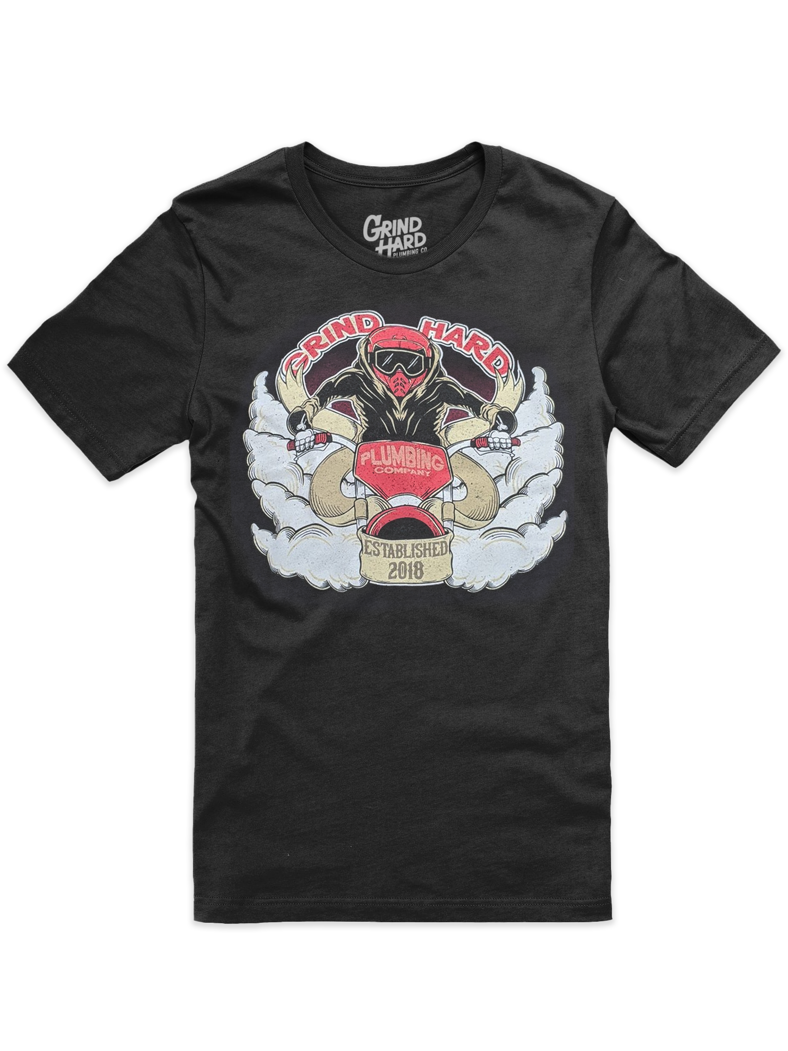 RIDER TEE – Grind Hard Plumbing Co