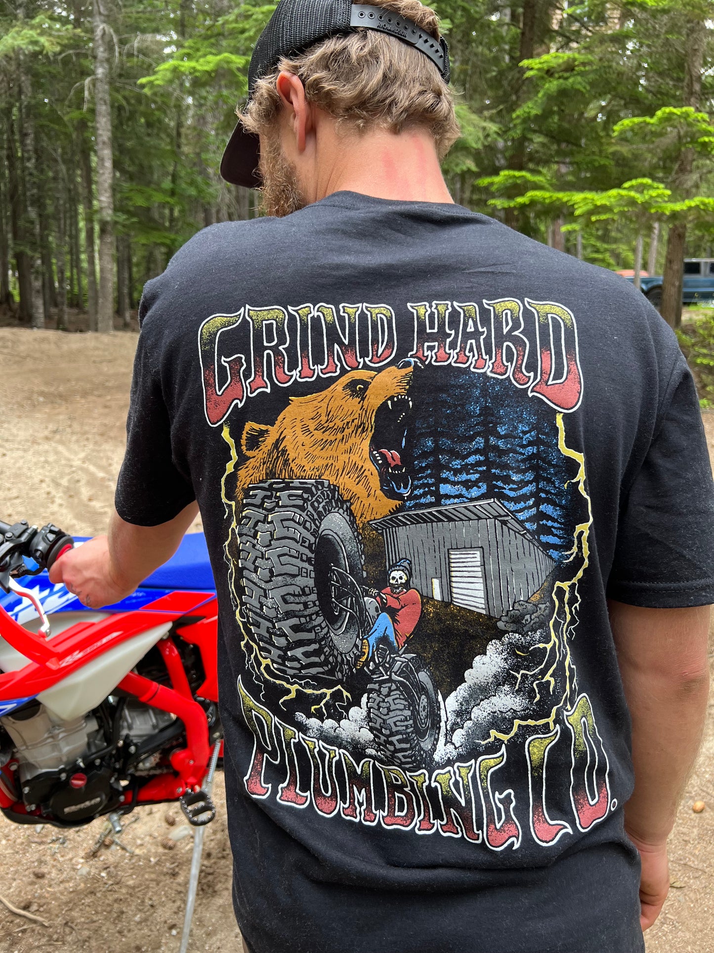 MONSTER CHOPPER IN THE WOODS TEE