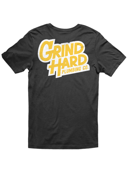 GRIND HARD LOGO TEE - YELLOW